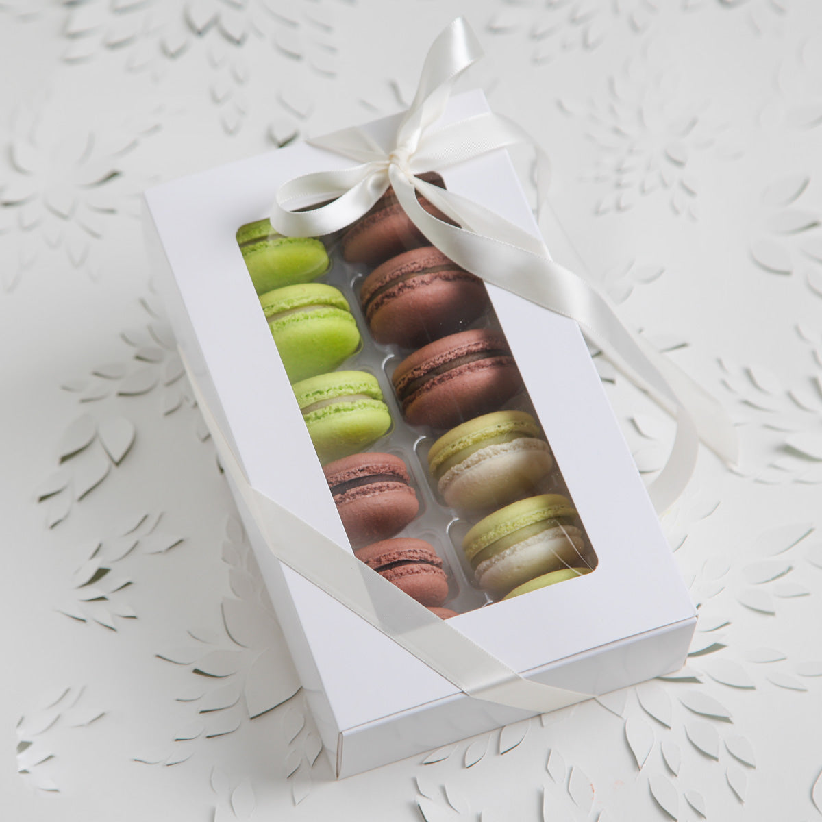 YBLN After Dinner macaron box, 12 pieces, four flavours, Calgary
