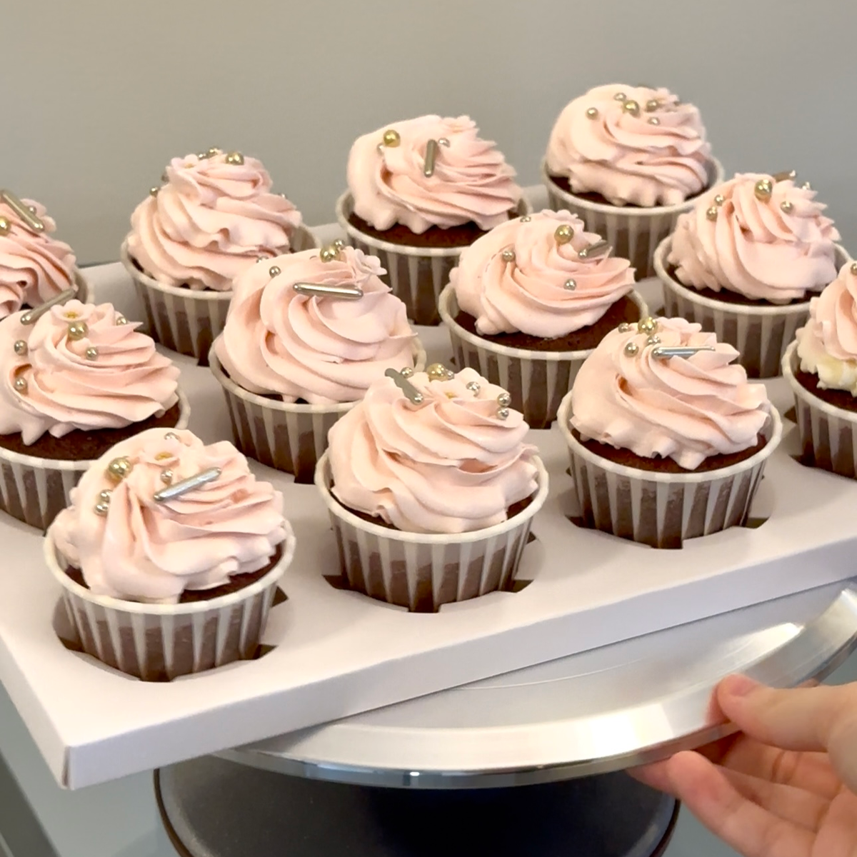 Box of 12 handcrafted cupcakes, YBLN Pastry Calgary