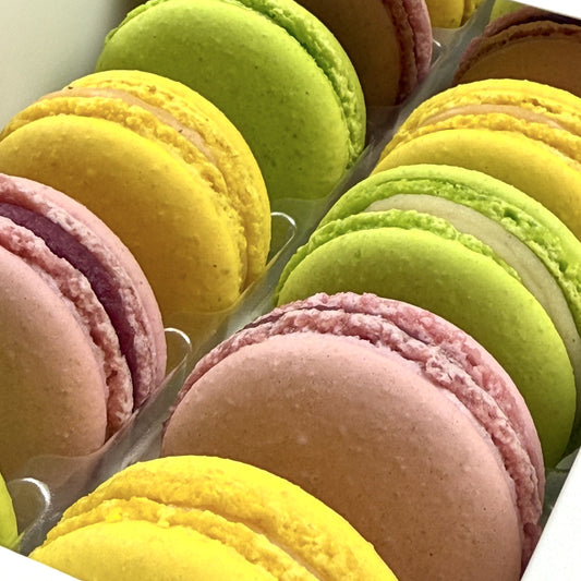 YBLN Fruity macaron box, 12 pieces, three flavours, Calgary